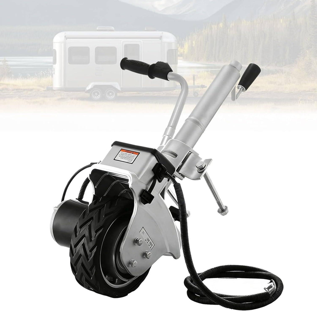 Electric Trailer Dolly,350W 12V Trailer Wheel,5000lbs Towing Capacity, with 23 ft/min Moving Speed, 12.6''-16.5'' Adjustable Clamp Height, for Moving Trailer Caravan Boat