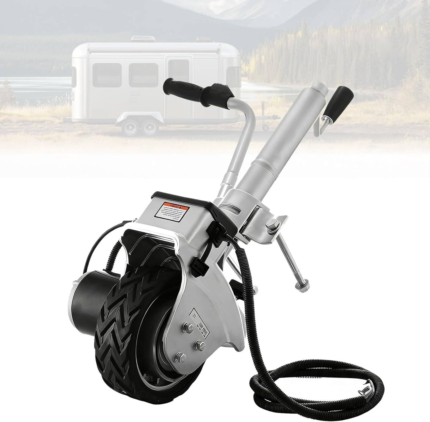 Electric Trailer Dolly,350W 12V Trailer Wheel,5000lbs Towing Capacity, with 23 ft/min Moving Speed, 12.6''-16.5'' Adjustable Clamp Height, for Moving Trailer Caravan Boat