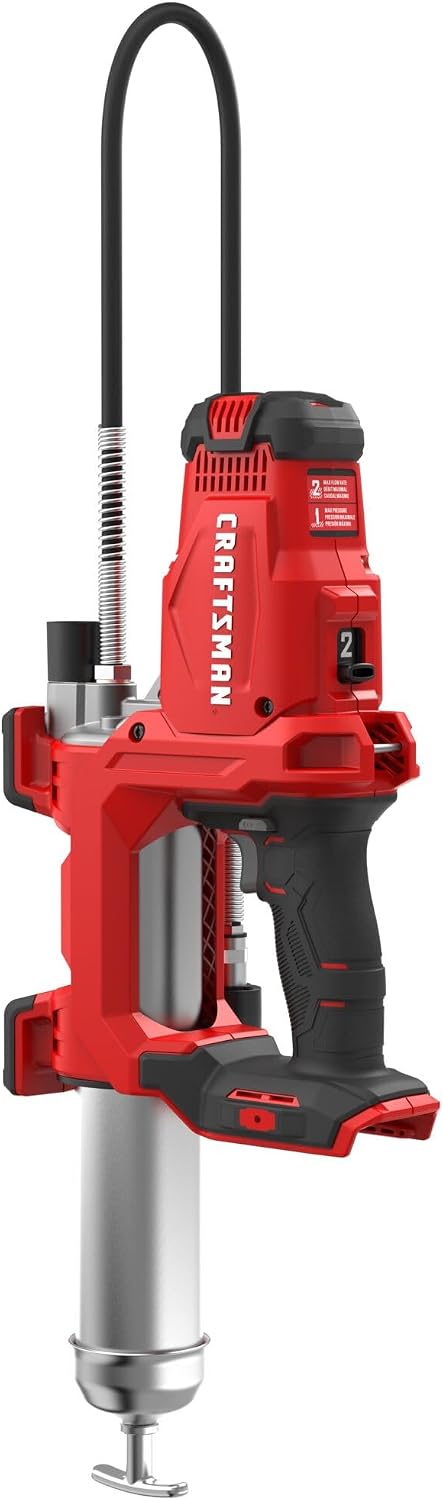 CRAFTSMAN Grease Gun V20 Electric Grease Gun Cordless, 40" Hose, LED Light, 10,000 Max PSI Pushes up to 9 oz. of Grease per Minute, Tool Only (CMCGG001B)