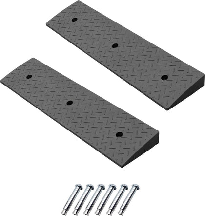 2 Pack 1.6'' Rise Rubber Curb Ramp Heavy Duty Loading Rubber Curb Ramps 3 Tons
