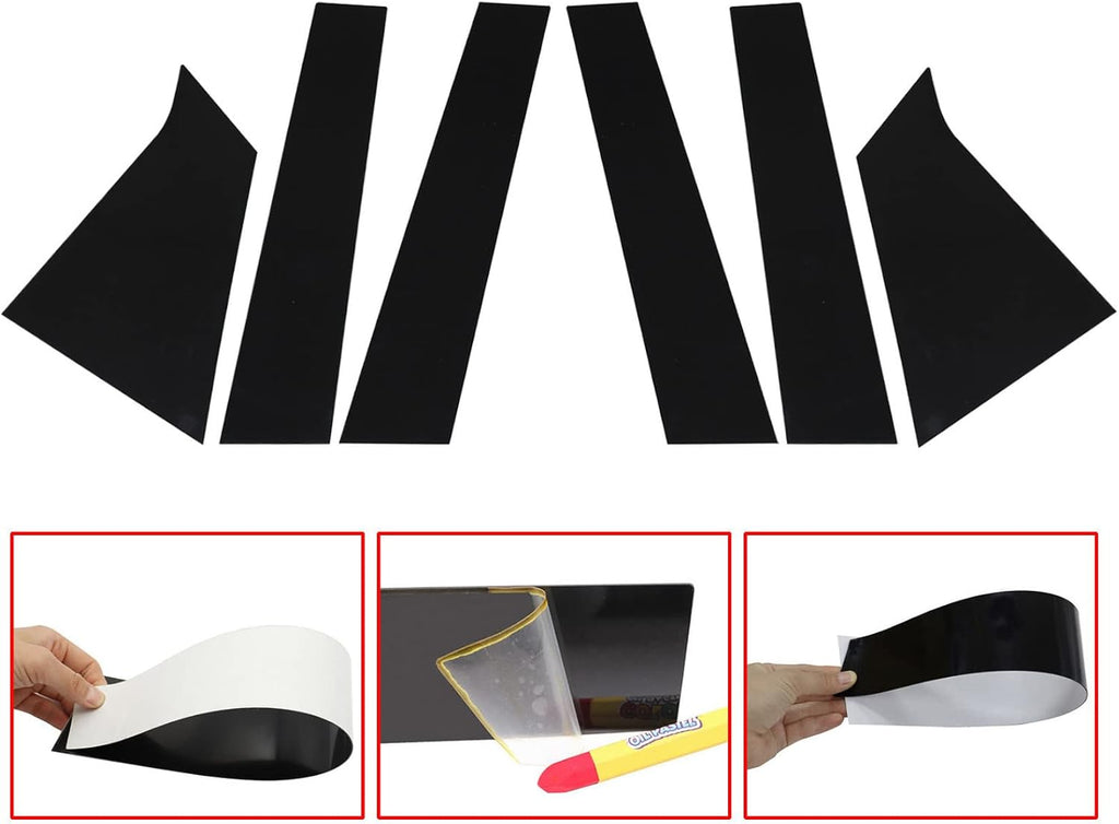 FZJDSD 6pcs Glossy Black Pillar Posts Door Trim Cover Anti Scratch Window Molding Door Compatible with Chevrolet Malibu 2016 2017 2018 2019 2020 2021