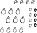 Bike Axle Nuts & Safety Washers Kit, Anti-drop Bicycle Wheel Hub Nuts, Front & Rear Wheel Fastener Replacement Kit, Universal for Most Bikes (White)