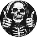 Funny Skull Spare Tire Cover Weatherproof Universal Wheel Protector | for RV & Camper, Travel Trailer Fit, Truck Compatible, Skull Graphic Design, All-Weather Protection
