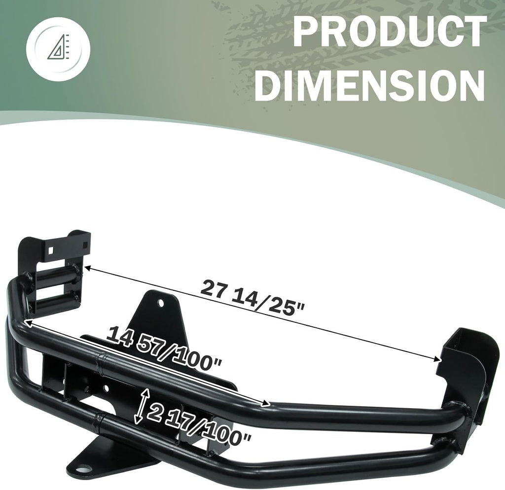 NIXFACE Rear Bumper Bar W/Hitch Kit Zero-Turn Mowers Replacement Compatible with John Deere Z235 Z255 Z335E Z335M Z345M Z345R Z355E Z375R