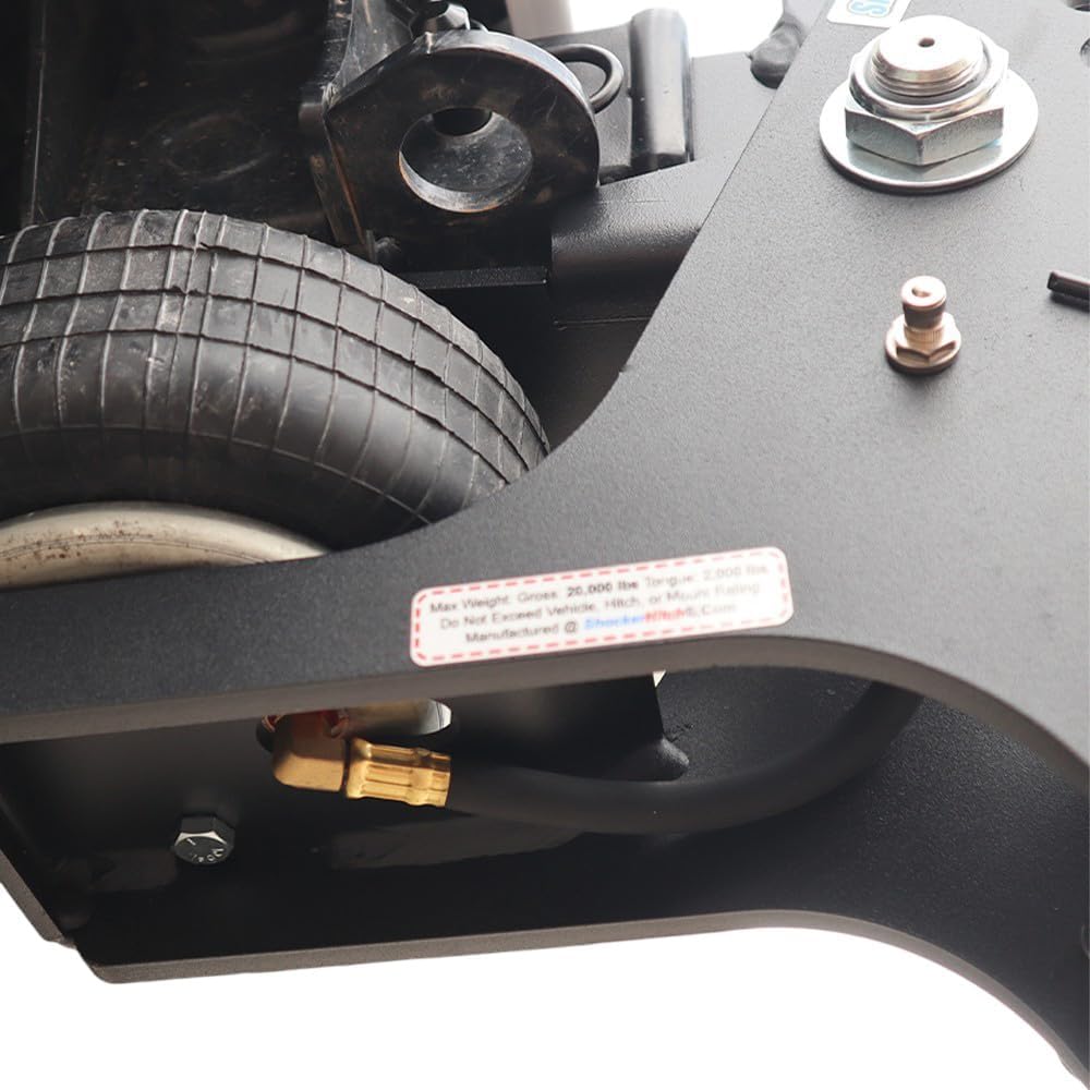 Shocker HD Max Black Super Drop Air Hitch with Sway ControlBlack Combo 2" & 2-5/16" Balls, Fits 2-1/2" Hitch has 0-8-1/2" of Drop - 20,000 lbs