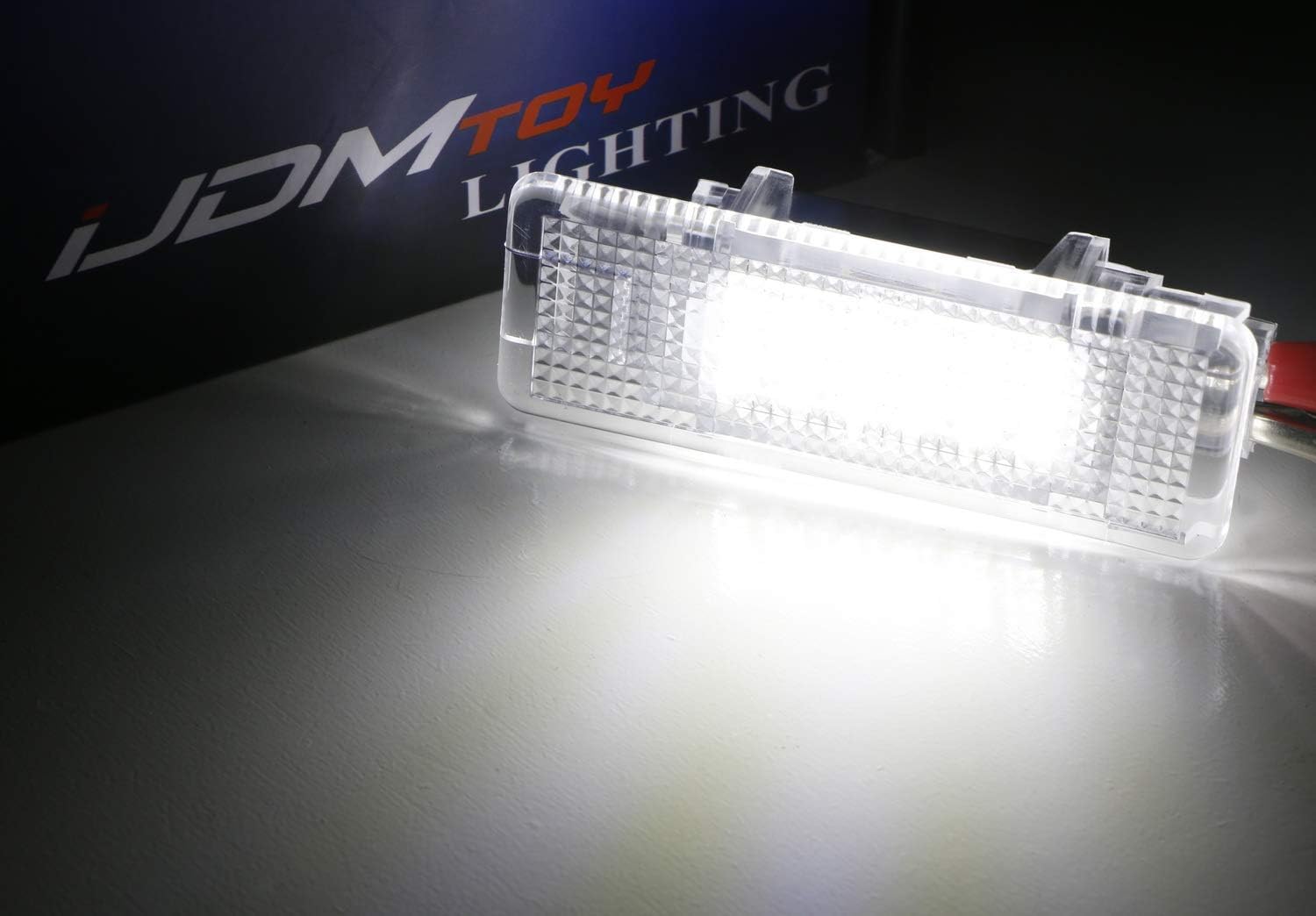 iJDMTOY Xenon White LED Step Courtesy Lights Compatible With BMW E39 5 Series, E53 X5, Z8, Powered by 3W 18-SMD LED Lights, Replace OEM Footwell, Side Door Lamps