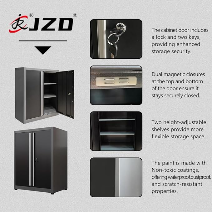 JZD Garage Storage Cabinet System Workshop, Tool Cabinets Combo - Image 6
