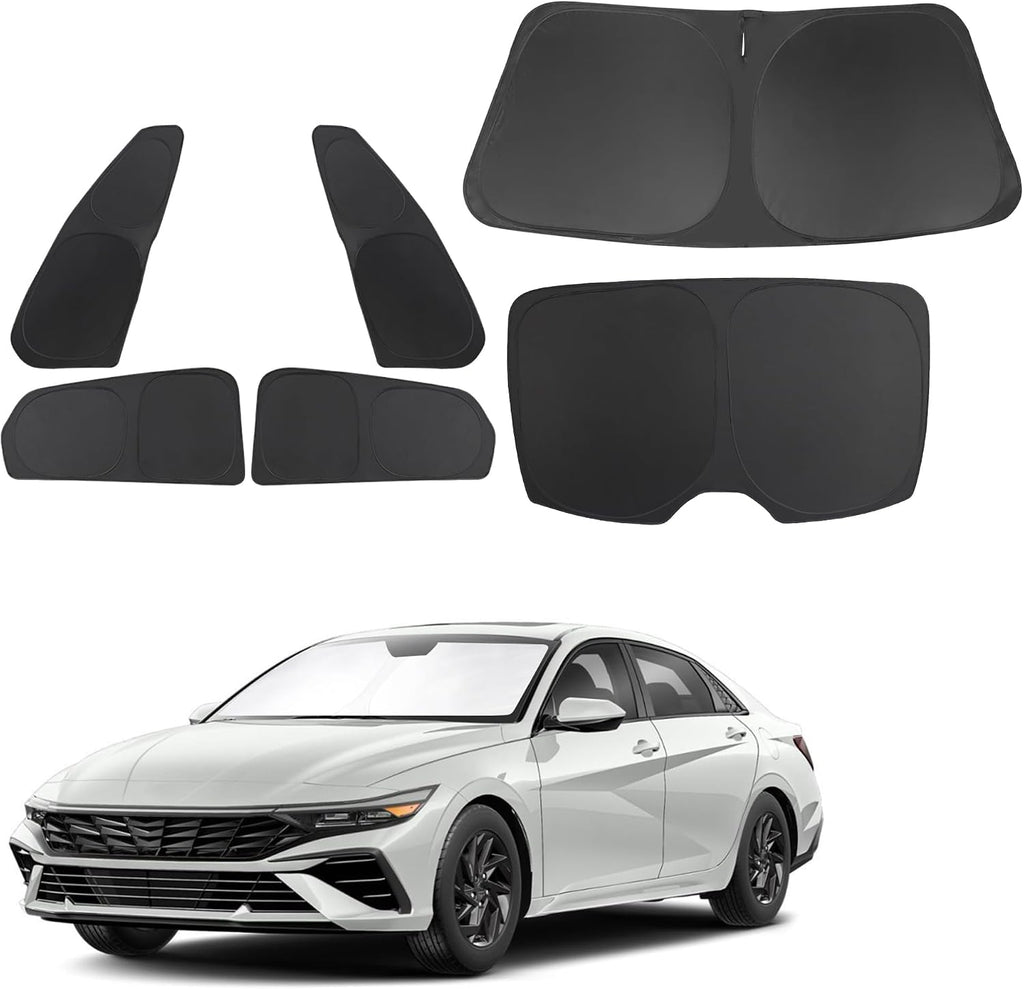 TINGLU Window Shades for Hyundai Elantra 2021-2024 2025 Accessories Car Side