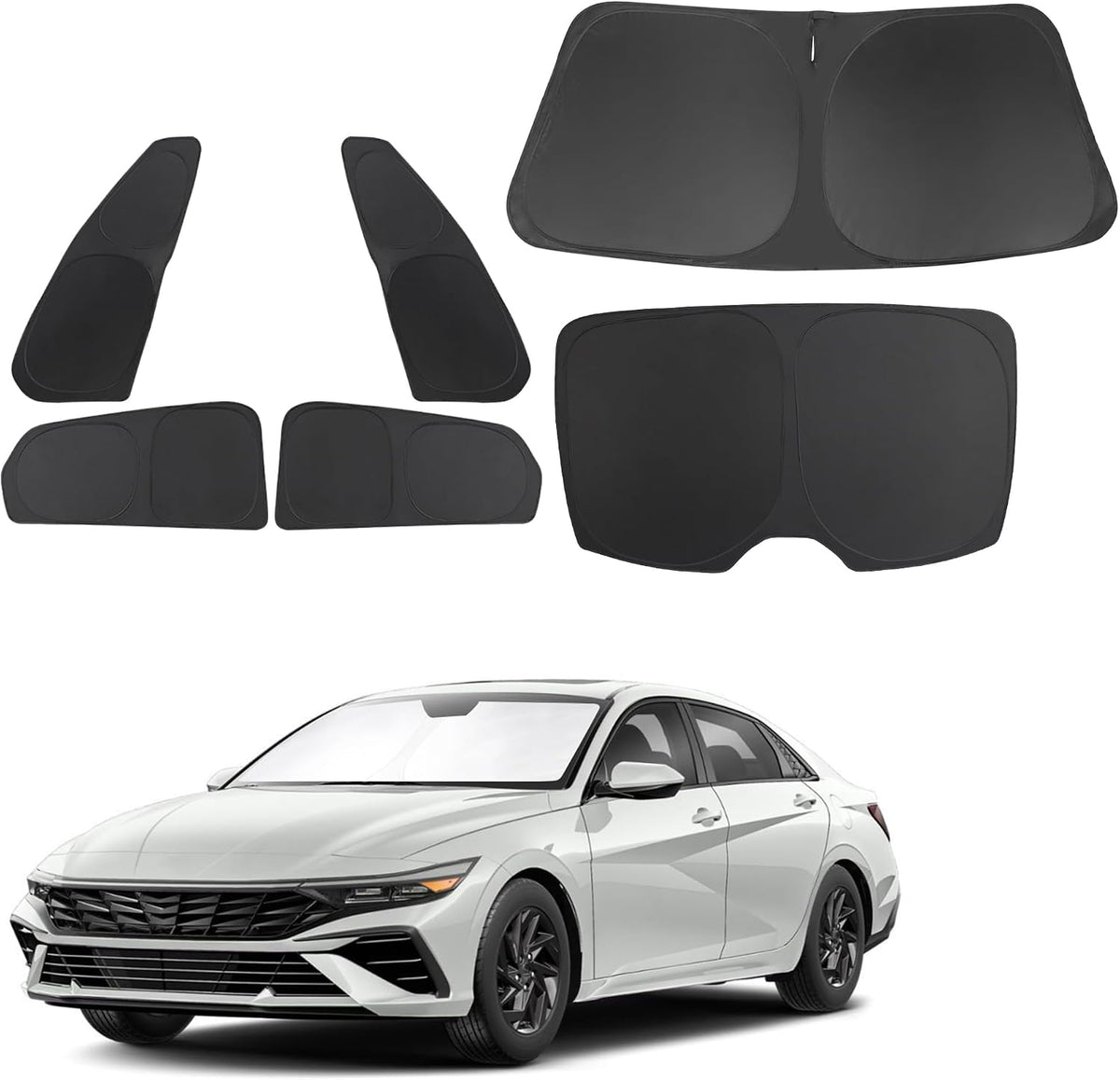 TINGLU Window Shades for Hyundai Elantra 2021-2024 2025 Accessories Car Side
