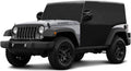 MAIKER OFF ROAD 600D Cab Cover Windproof Sunshade Cover Compatible with Jeep Wrangler JK JL 2-Door 2007-2024, 6-Layer Protection Frost Wiper & Mirror Covers Protect from Sunshine, UV, Snow, Rain