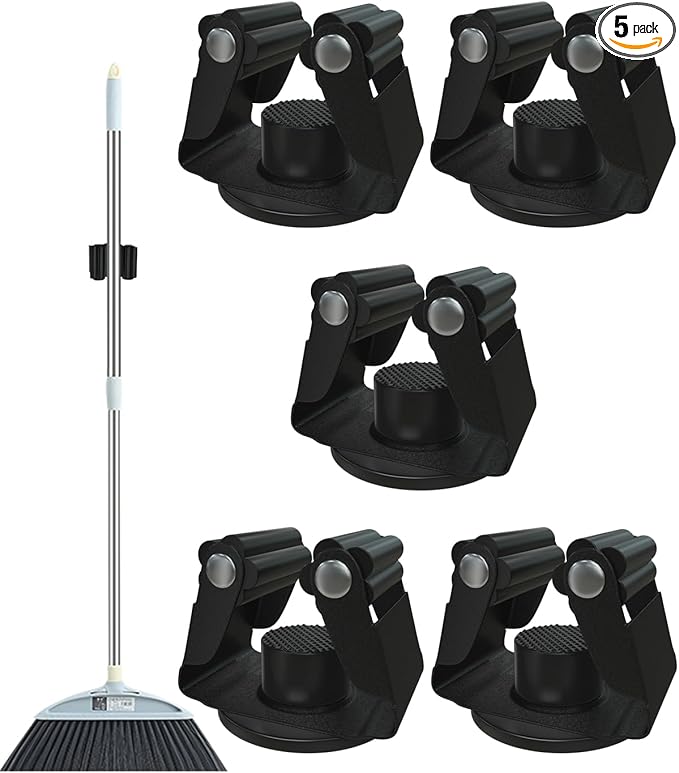 Magnetic Broom Holder, Steel Mop Mount No Drilling Magnetic Holder by FYWZ