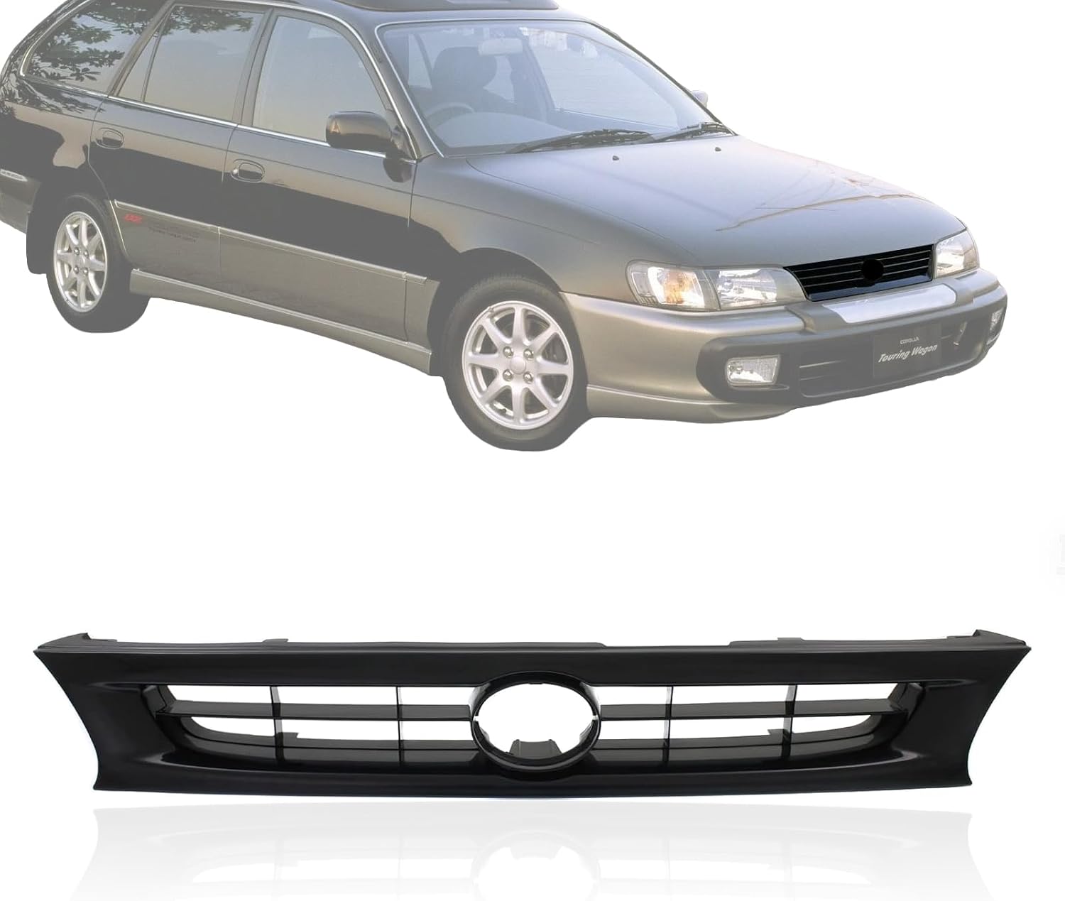 CarPartsDepot Front Bumper Grill Grille Compatible With Corolla (1996-1997 Corolla)