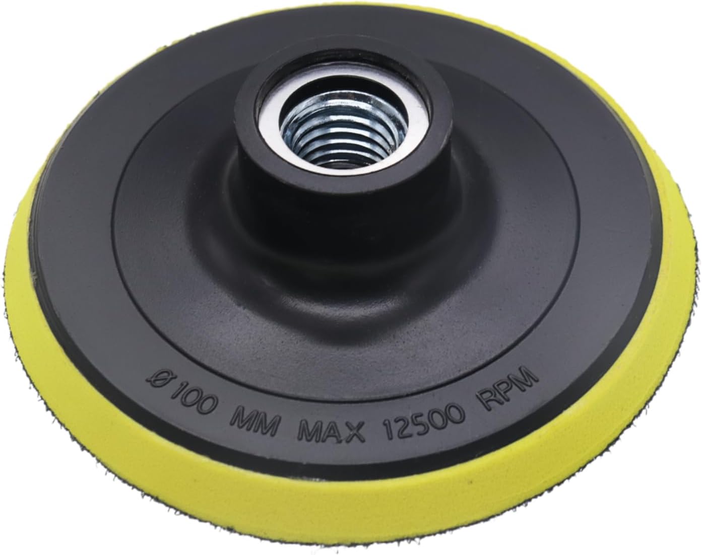 4 Inch Hook and Loop Backing Pad, 5/8"-11 Thread Polishing Sanding Backer Plate, Angle Grinder Accessories for Car, Wood, Metal Buffering, 1 Pack