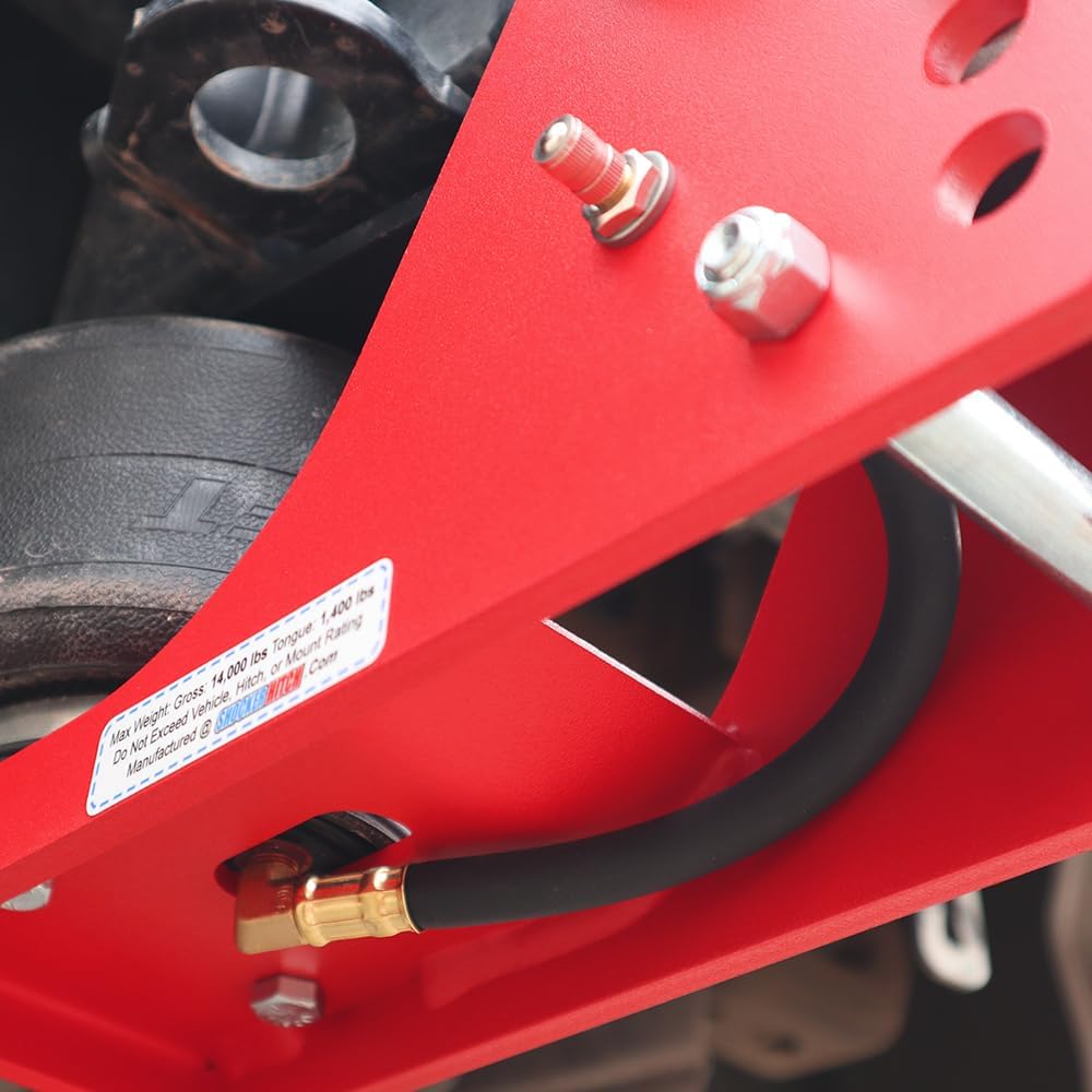 Shocker Air Hitch & Combo Ball with Sway Bar Tabs, Fits 2" Hitch Chrome Combo 2" & 2-5/16" Balls