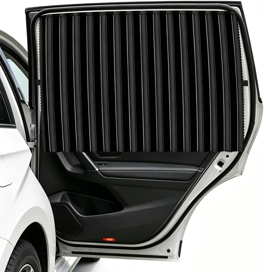 Magnetic Car Side Window Sun Shades for Breastfeeding, Taking a nap, Camping (Back Seat 2pcs)