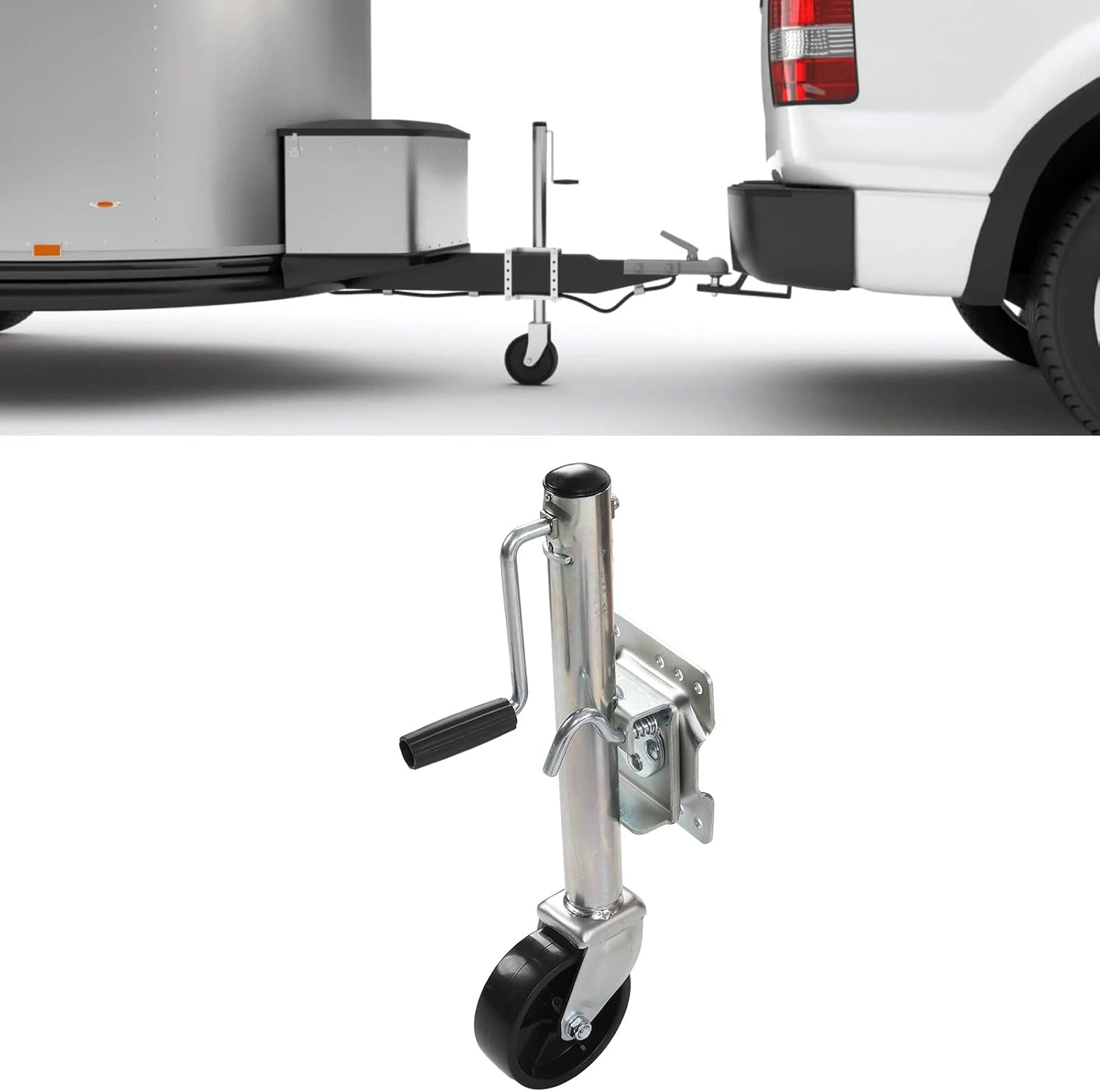Tbest Duty Fold Up Trailer 1200lbs Trailer Tongue with 6in Wheel for RV JackFold Up is Galvanized Made of Rubber and Rustproof Height Lower Manufacturing Approx. Using.