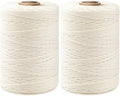 1,200ft (600ft x 2Rolls) Butchers Twine 2mm Cotton String for Cooking Kitchen Meat Turkey Sausage Roasting Baking Gift Wrapping DIY Crafts Crocheting Knitting