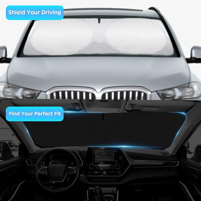 INSAUTO for 2019-2023 2024 2025 BMW 3 Series Car Windshield Sun Shade Sunshade - Image 3