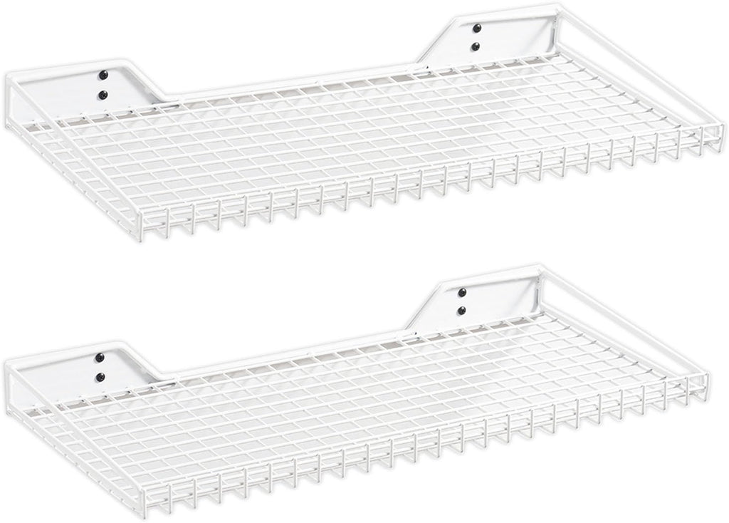 Wallmaster Heavy Duty Garage Wall Shelving 2 Pack 23.6"x11.8" Metal Wire