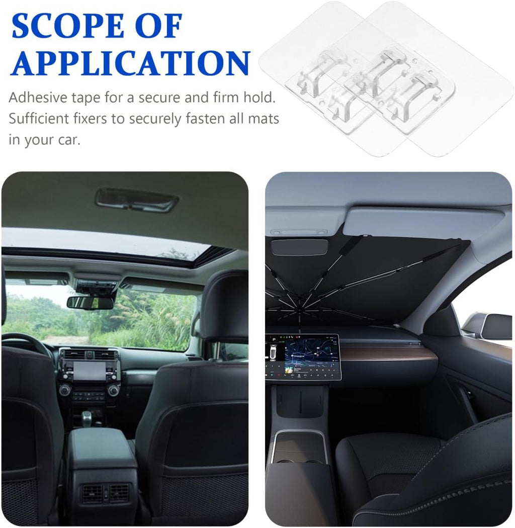Transparent Mat Clips Carpet Anti-Skid Mat Retainer Clips with Adhesive Tape Auto Carpet for Floor Retention Easy Install Interior Accessories