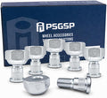 6-Lug Front Wheel Nuts & Studs Set, M20 x 1.5 Left-Hand Thread, Isuzu NPR NPR-HD NQR NRR Reach, GMC Chevy W3500-W5500, Ball Seat, Steel Wheels Only, Made in Taiwan
