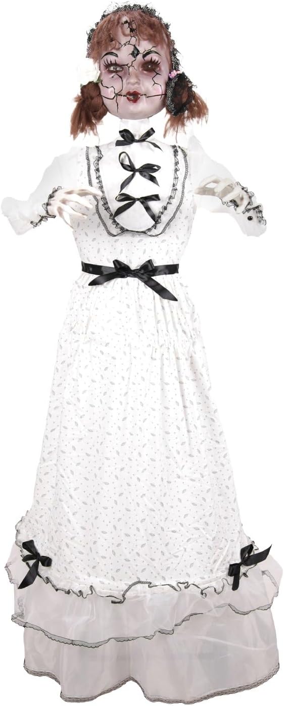 Haunted Hill Farm 5.6-Ft. Walking Girl Halloween Animatronic