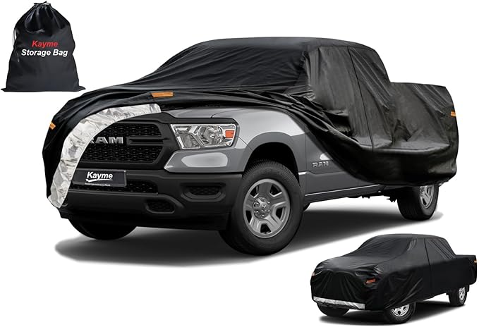 Kayme Truck Cover Custom Fit Dodge Ram 1500 Crew Cab Short Bed. Full Exterior by kayme
