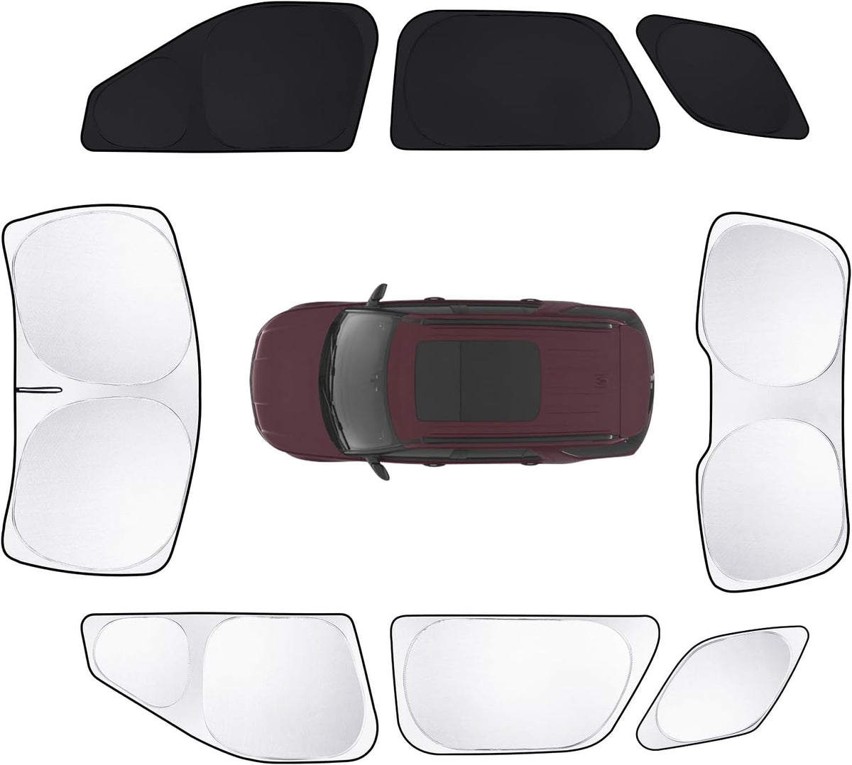 8pcs Car Window Shades for Ford Explorer SUV 2011-2019 Accessories, Windshield
