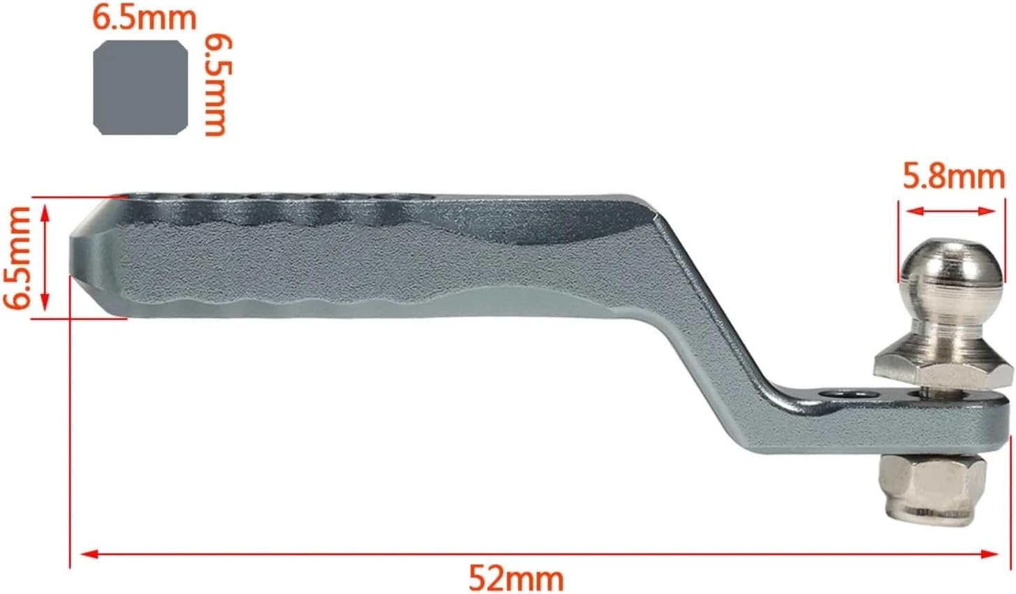 Rc Accessories for TRX4 for SCX10 II 86100 D90 CC01 TF2 for RGT 1/10 1 Pcs Aluminum RC Tow Hitch Trailer Hook for Rock Car Crawler Rear Bumper(Gray)