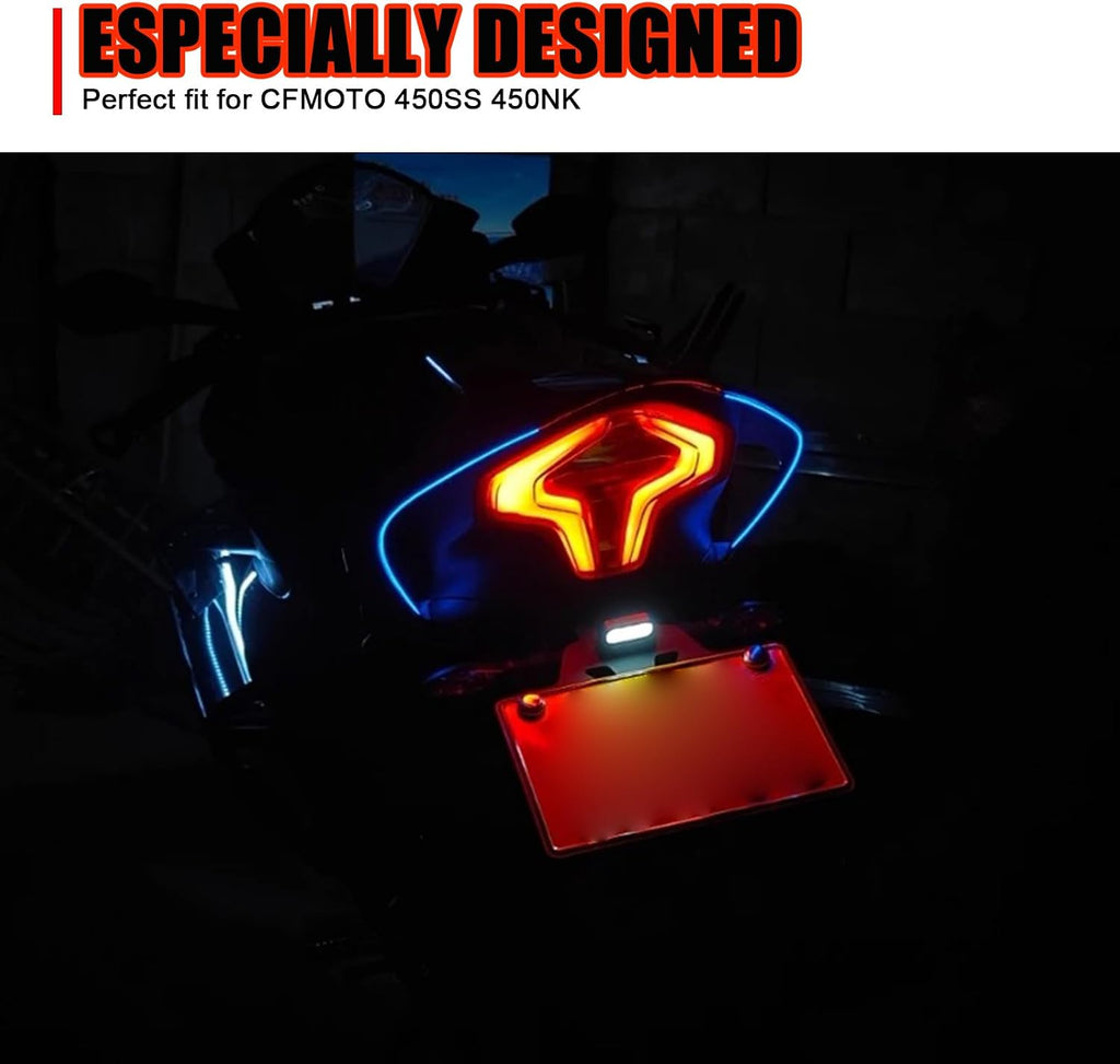 Passenger Seat Cowl LED Light Strips Fairing Light Compatible with CFMOTO 450SS/450NK 2023 2024 2025 2026,210+ Models,Mobile Phone APP Control,CFMOTO 450SS Accessories,CFMOTO 450NK Accessories