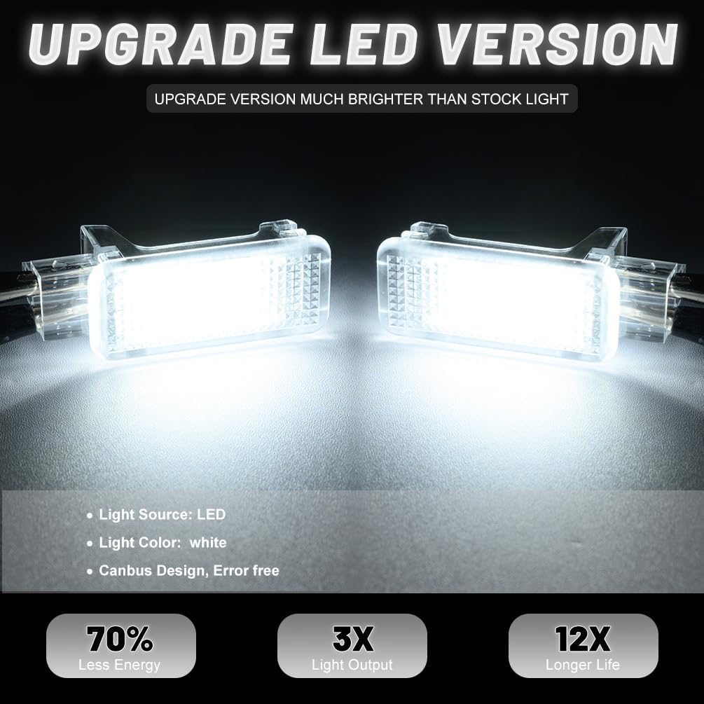 1/PCS Led Trunk Luggage Compartment Light for 2016-2024 Au-di A4 S4 B9 Sedan Backup Boot Interior Compartment Lamps Glove Box Lights Replace OEM 8J0947409 8W0971832 8W0972575