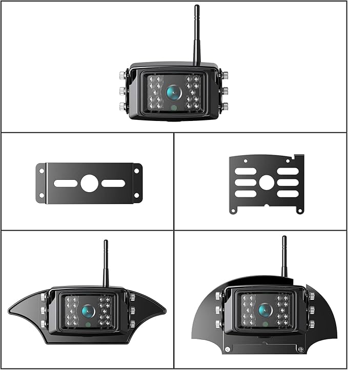 Fookoo HD 1080P 10" Wireless Backup Camera System, 10-inch Quad Split Screen - Image 9