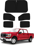 D-Lumina Windshield Sun Shade for Fo-rd F-150 2015-2020 F150 Accessories (Not for 1 Door), Front and Side Window Shades Sun Visor Protector Block UV Ray Heat, Foldable 2 Layers 210T Material Pack of 5