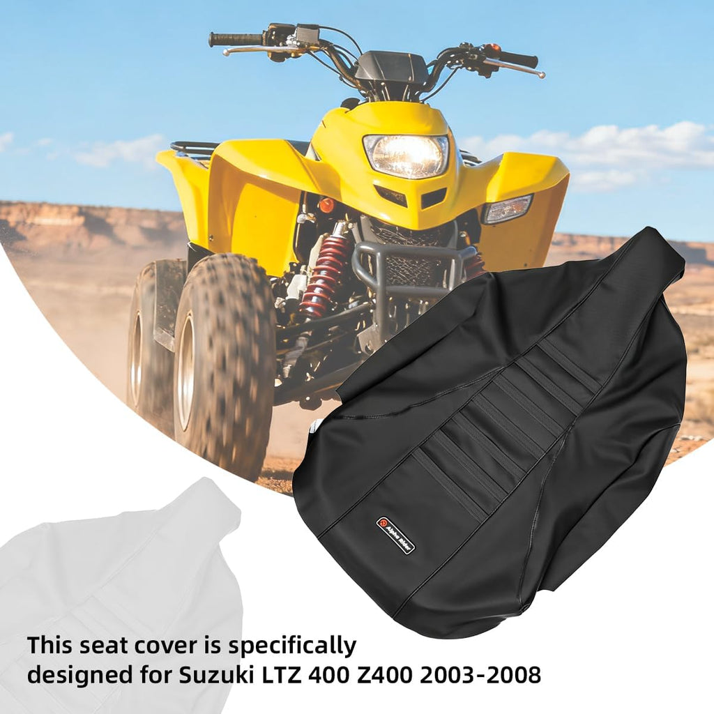 MOTOQUEEN for Suzuki LTZ 400 Z400 2003-2008 ATV Seat Cover Seat Protector - Black