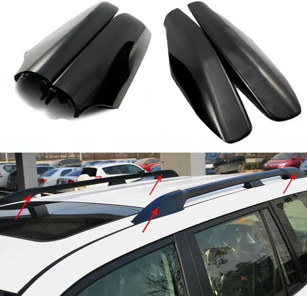 Rooftop Cargo Carrier for Toyota for Land for Cruiser for Prado for Fj120 2003-2009 ABS Roof Rack Bar Rail End Protection Cover Shell Replace 4PCS Roof Racks Boxes