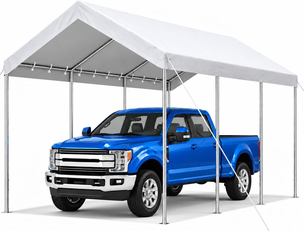 aoxun 10x20 ft heavy duty carport, adjustable height, main product view