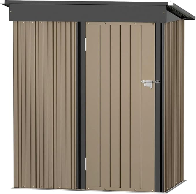 JUMMICO Metal Outdoor Storage Shed 5 x 3 FT Metal Shed - Image 2