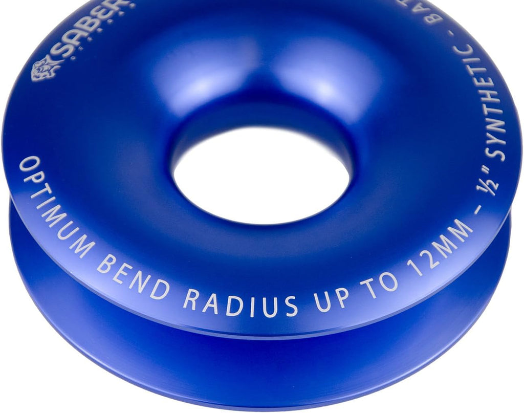 MILE MARKER SBR-12BRR Single Blue Saber Offroad EZY Glide Recovery Ring | Engineered to Maximize Capacity & Minimize Rope Wear | Heavy Duty & Lightweight
