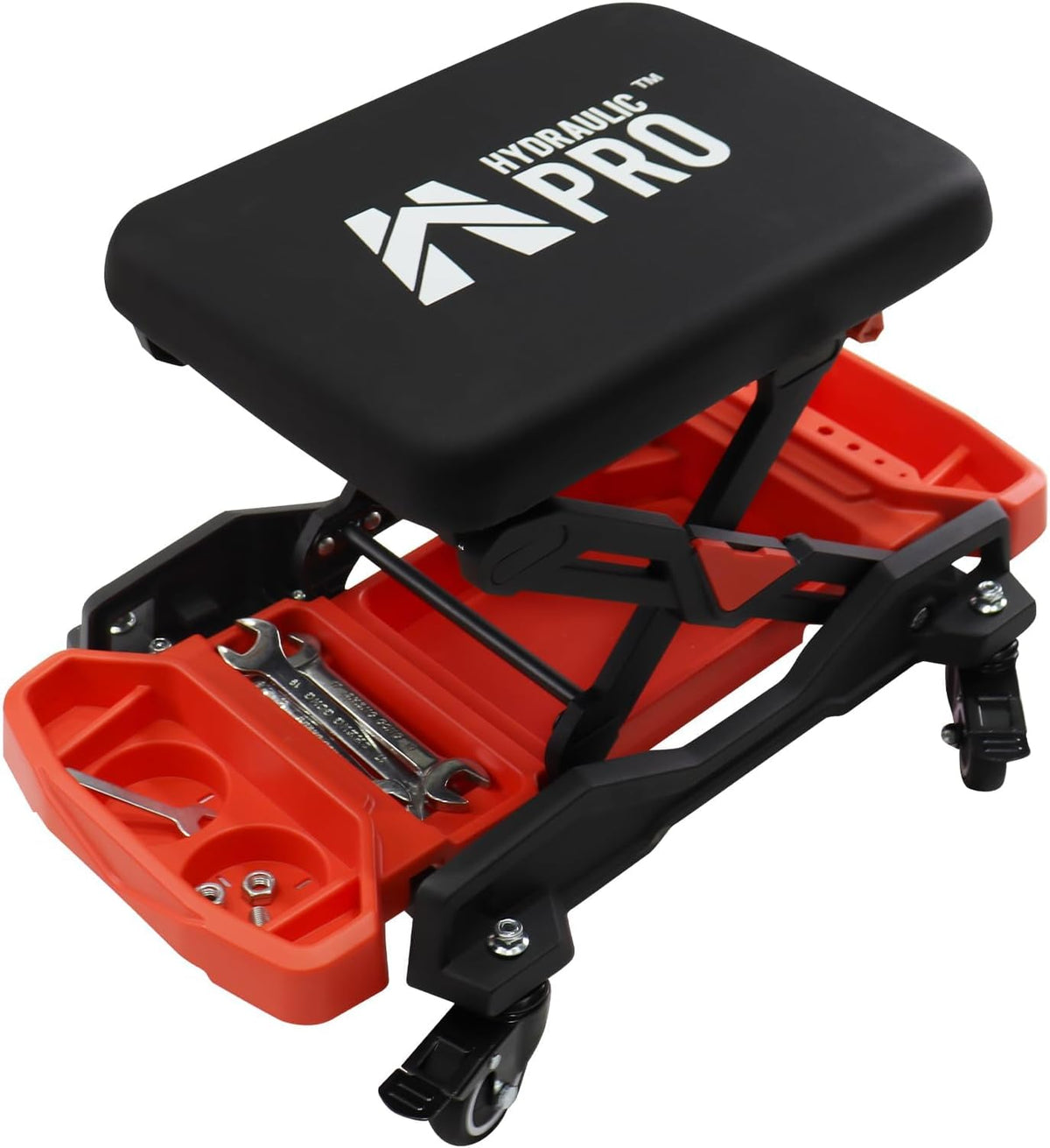 Automotive Creeper Seat with Rolling Wheels, 300 LBS Capacity Mechanic Stool