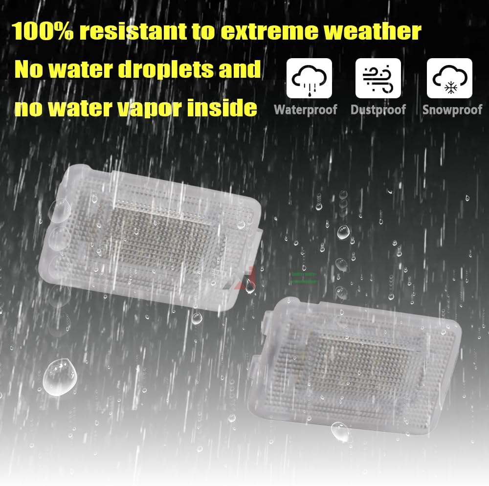 AJHLJ® 2Pcs Canbus Led Luggage Compartment Trunk Boot Light Courtesy Footwell Interior Lamp For Volvo C30 S60 S60L C70 V70 S80 XC70 XC90
