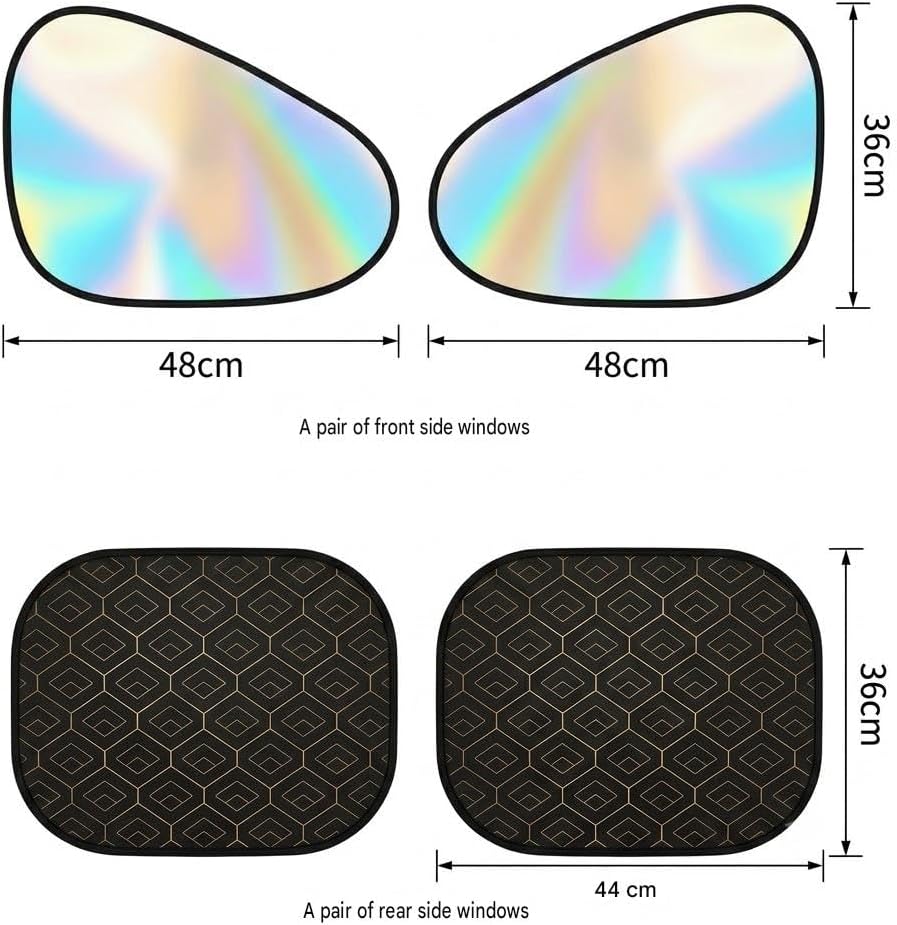 Static Cling Car Window Shades for Freightliner Cascadia/114SD Natural Gas 2014-2026, UV & Heat Blocking Side Sun Visor, Easy Install Hologram