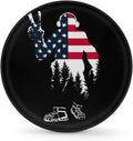 Rv Spare Tire Cover Wheel Bigfoot Flag Mountain Tire Covers Wheel Protectors Universal Fit for Camper RV SUV Truck Travel Trailer Accessories Waterproof Cover 14 inch for Diameter 25-27in