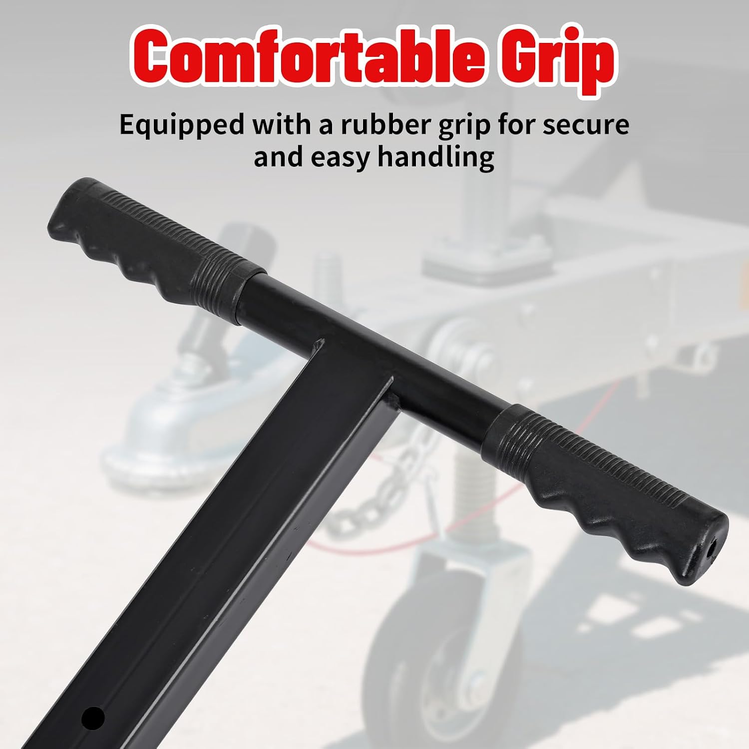600 LB Load Capacity Trailer Dolly, Heavy Duty 2-Wheel Hand Trailer Mover with 2” Hitch Ball, Dual 13” Pneumatic Tires for RV, Boat & Utility Trailers