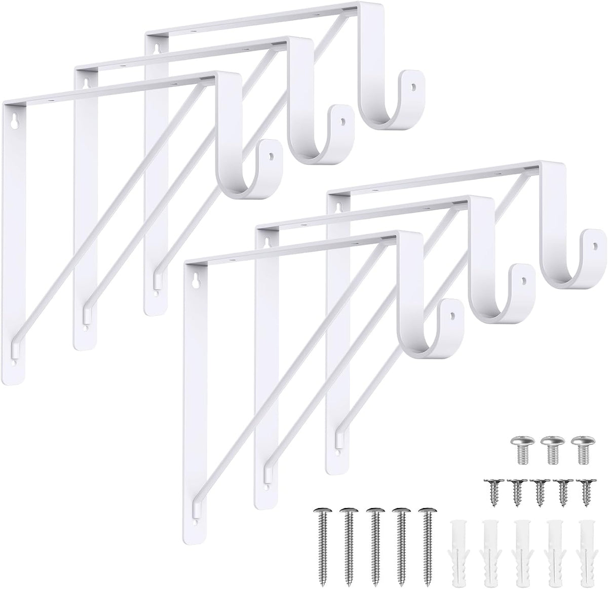 supforce 6 pack closet rod brackets, heavy duty, main product view