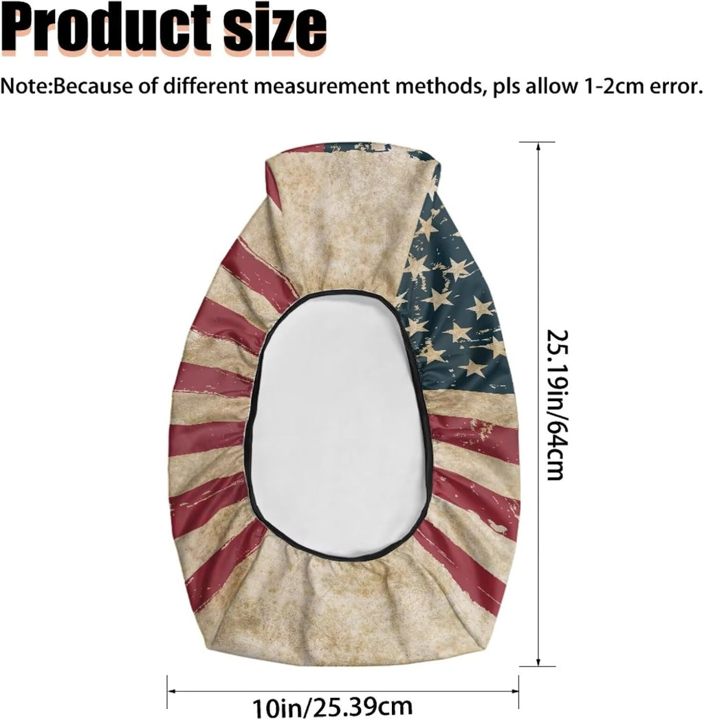 Howilath 4th of July ATV Seat Cover Water-Resistant Non-Slip Motorcycle Seat Cover Four Wheeler Accessories Compatible with Polaris Scrambler 400 500 850 1000 & Honda Rancher 420