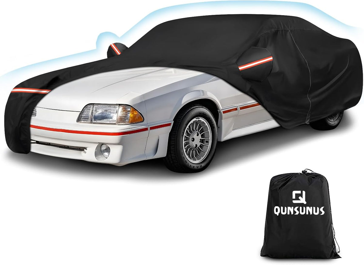 QUNSUNUS Waterproof Car Cover for Ford Mustang 1979-1993, Outdoor Car Covers