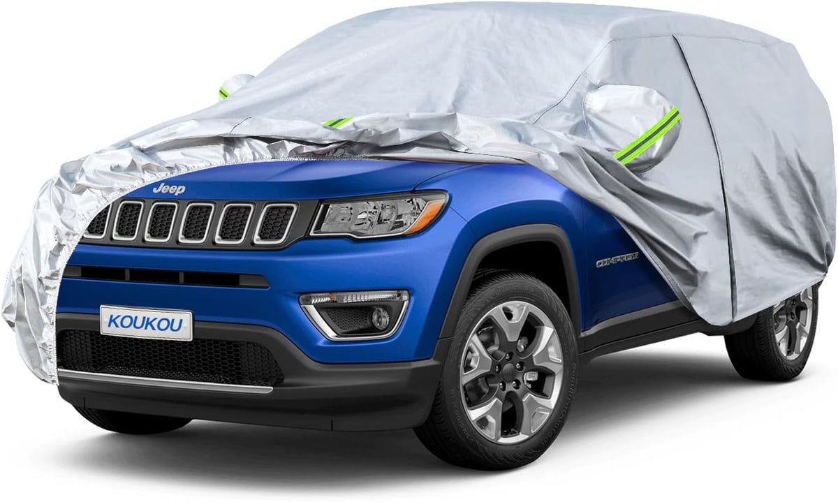 KouKou 6 Layers SUV Car Cover Waterproof All Weather, Outdoor Rain UV Dust