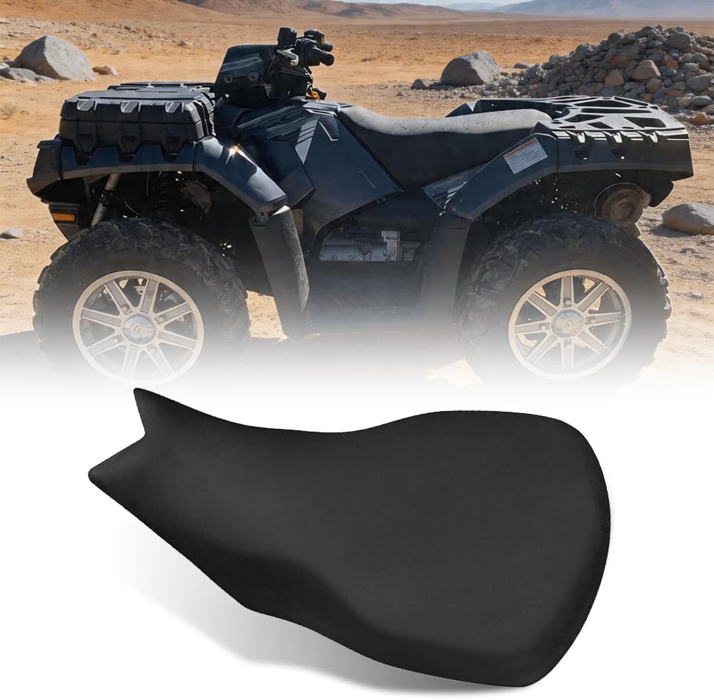 PIT66 Seat Cover, Compatible with Polaris Sportsman 550 850 XP 2009-2016 | Dustproof & Waterproof, Heavy Duty Black Synthetic Leather, ATV Seatcover, Fit Polaris Sportsman 550 850 XP 2009-2016