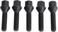 12x1.5mm Tuner Lug Bolts, KSP Conical Seat Extended 40mm Shank 17mm Hex for Aftermarket Wheels, 5PCS Black