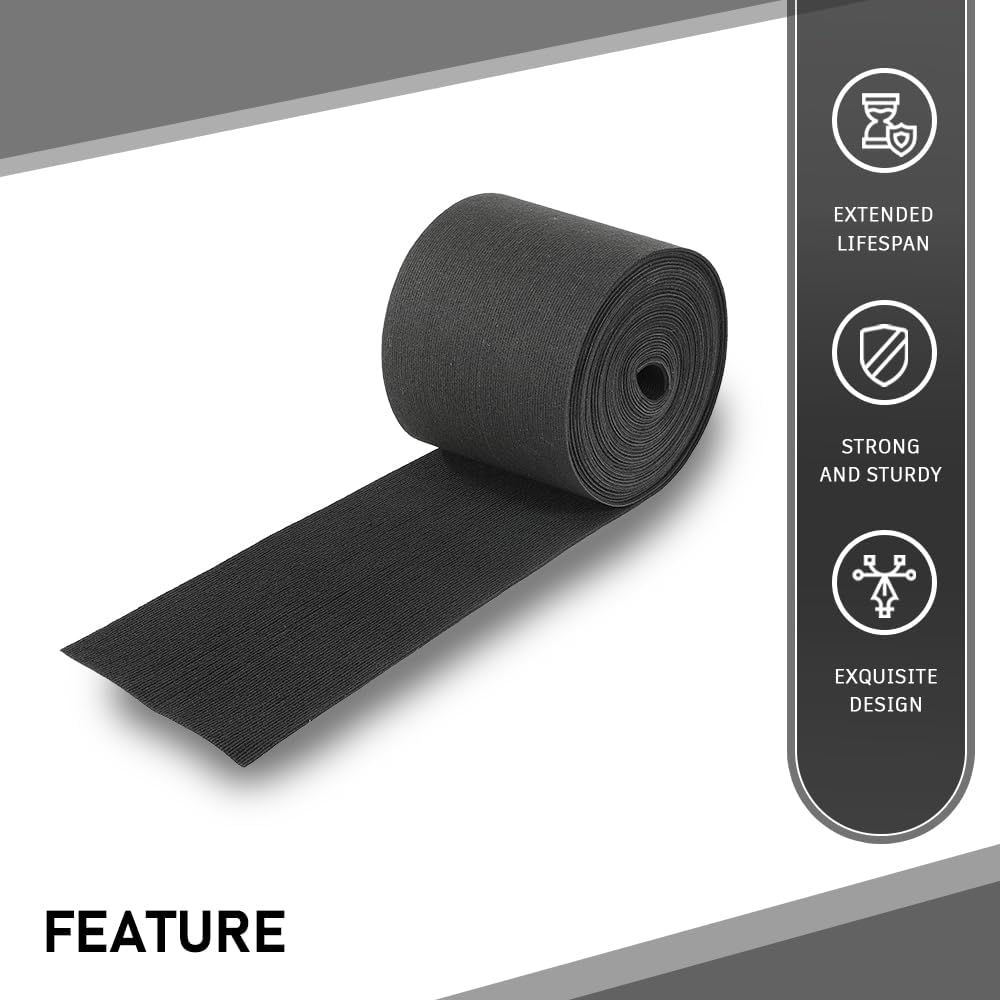 G-PLUS 12" x 75ft Boat Trailer Bunk Carpet, Outdoor Ribbed Marine Bunk Carpet Fit for Boat Trailer Runners Black